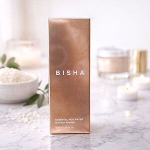 BISHA Essential Rice Water Makeup Primer 50ml Hydrating Glow Base NEW